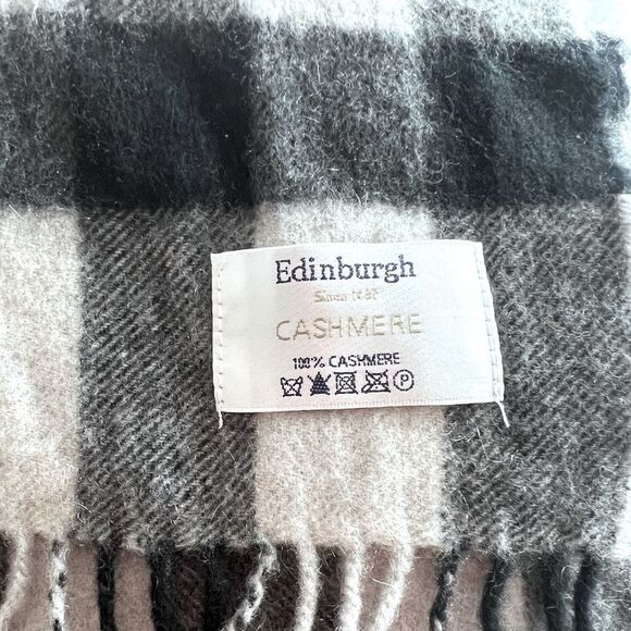 Edinburgh plaid scarf 100% cashmere - Picture 2 of 2